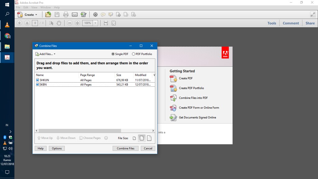 Penggunaan Combine Files Adobe Acrobat X