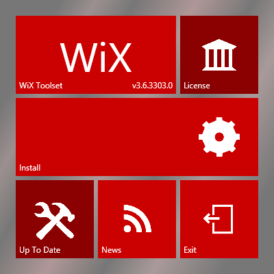 Tampilan Installer WiX Toolset
