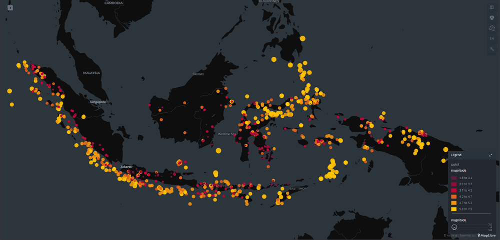 Featured image of post Clustering dan Visualisasi Gempa BMKG dengan Kepler.gl🌏